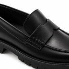 Deep Black Kimolos Leather Loafers close-up detail