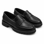 Deep Black Kimolos Leather Loafers
