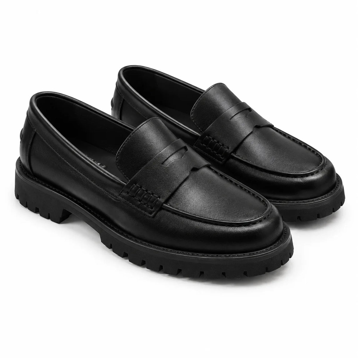 Deep Black Kimolos Leather Loafers