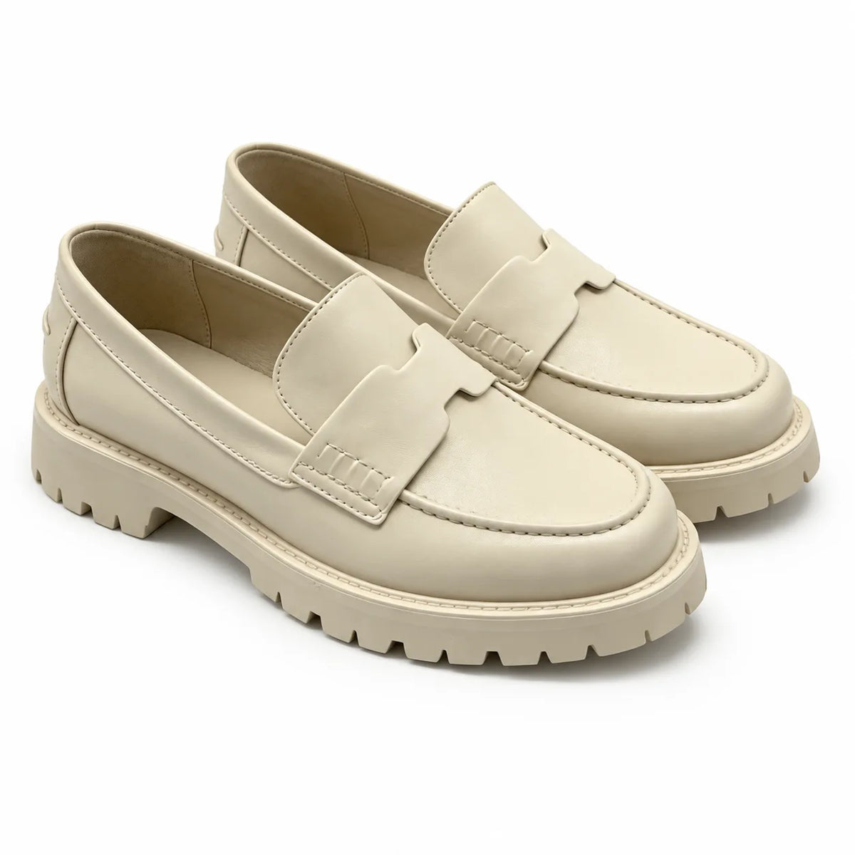 Cream Kimolos Vegan Leather Loafers