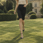 Deep Black Lemnos Leather Kitten-Heel Pumps lifestyle scene