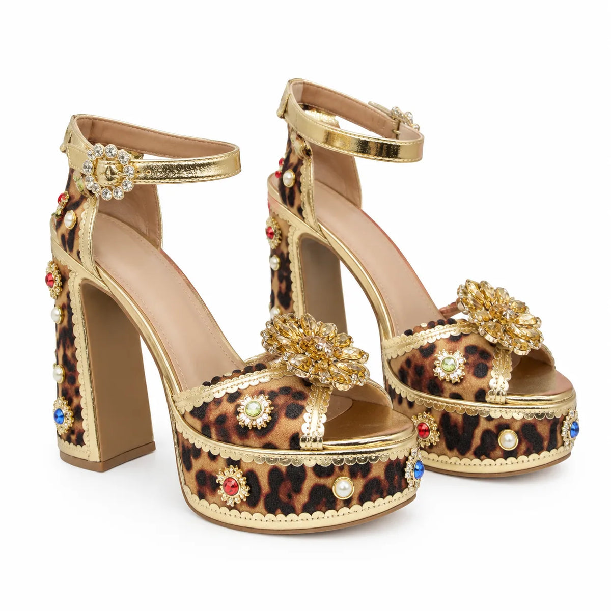 Leopard Sifnos Platform Sandals