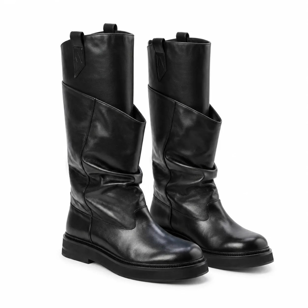 Deep Black Skopelos Block-Heel Boots