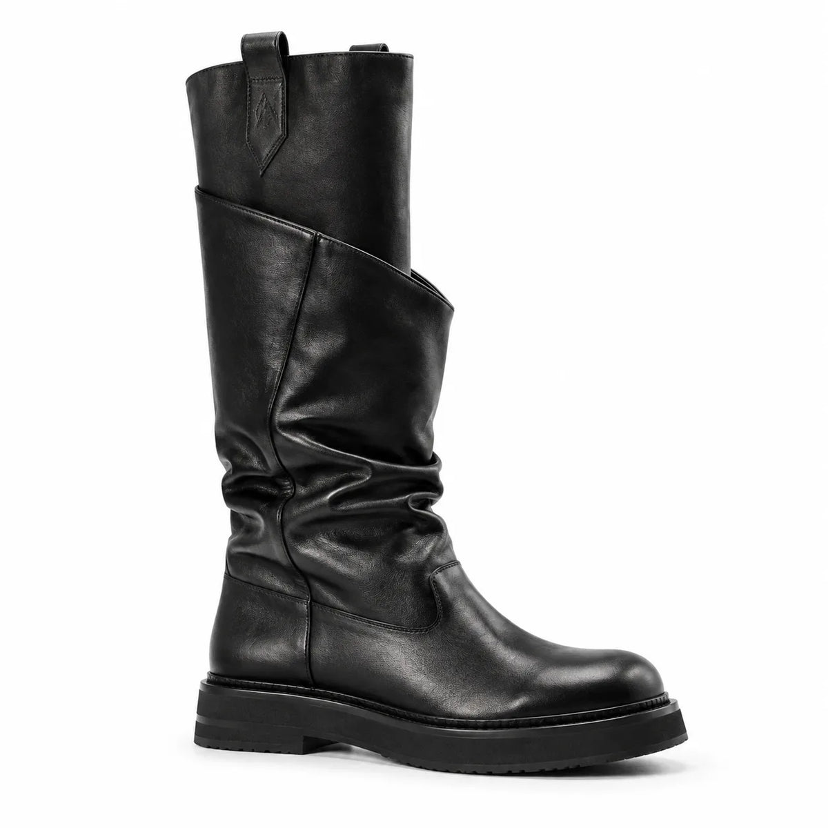 Deep Black Skopelos Block-Heel Boots side view
