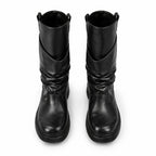 Deep Black Skopelos Block-Heel Boots top view