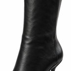 Deep Black Serifos Stiletto Boots close-up detail