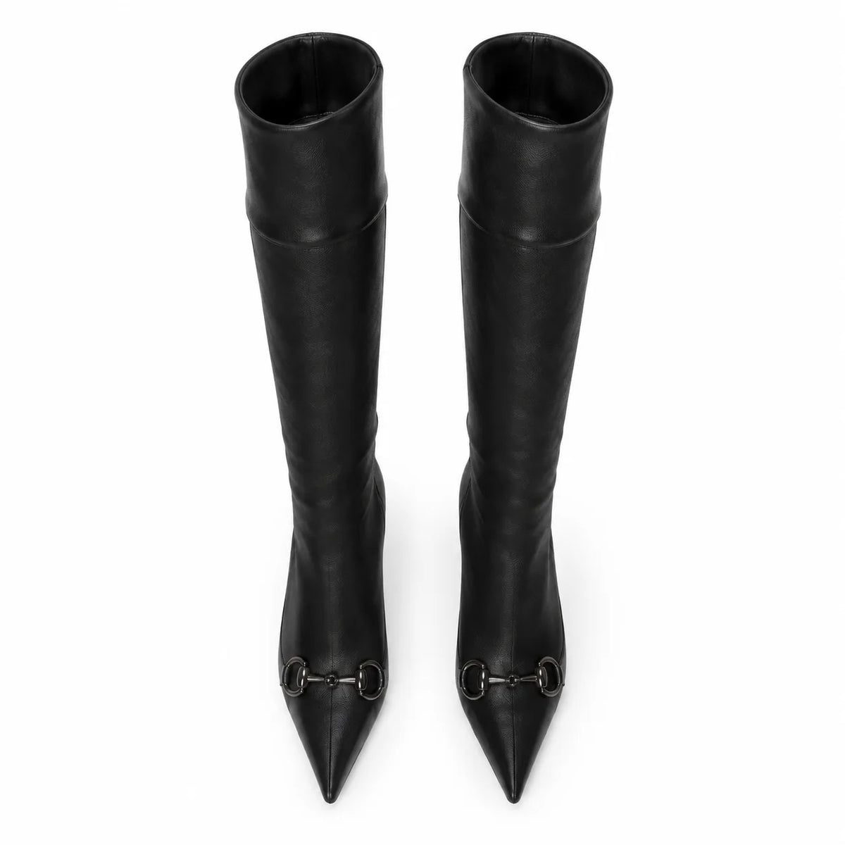 Deep Black Serifos Stiletto Boots top view