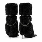 Deep Black Agistri Chain Boots heel detail