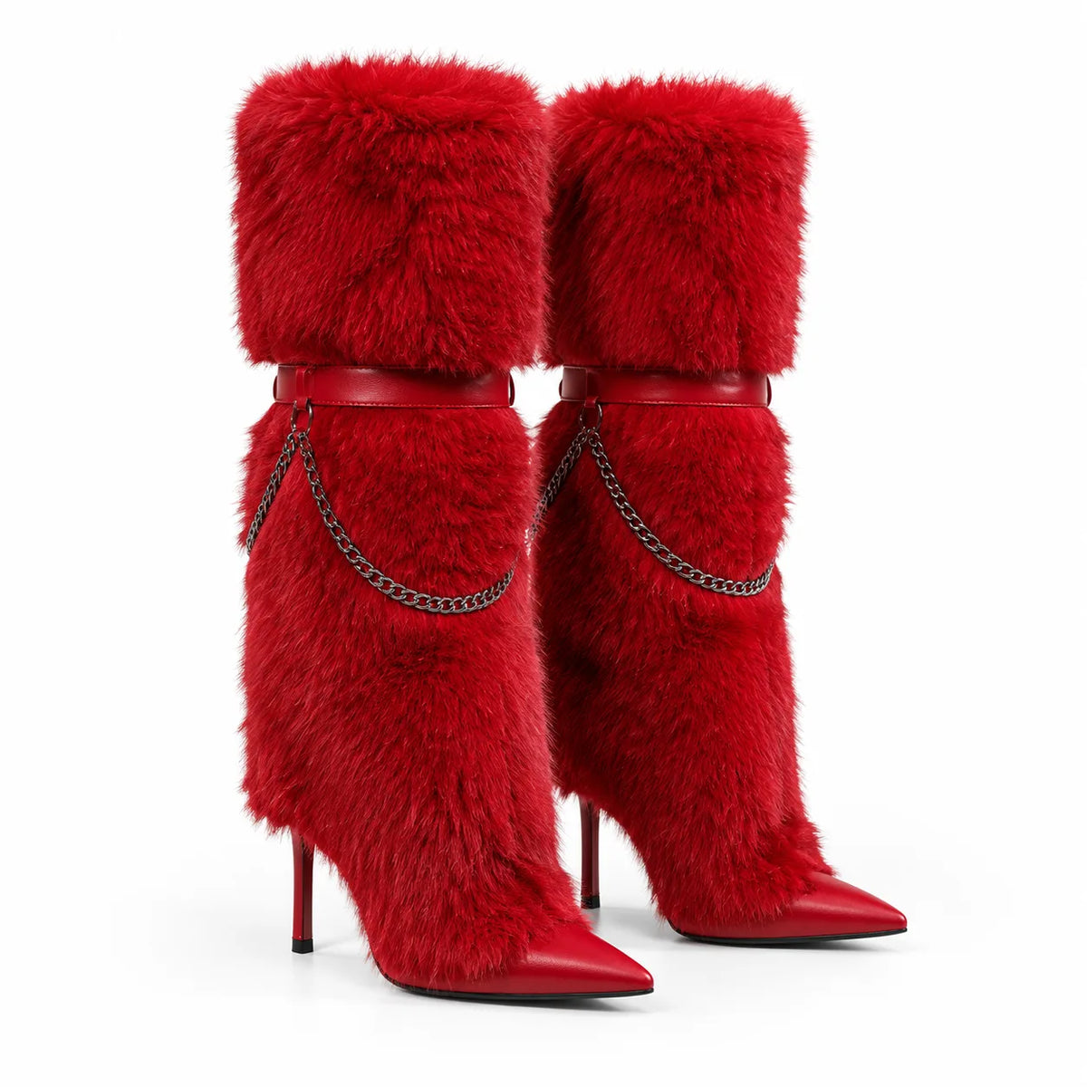 Deep Red Agistri Chain Boots