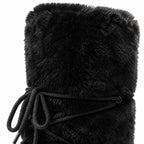 Deep Black Amorgos Knee-High Boots close-up detail