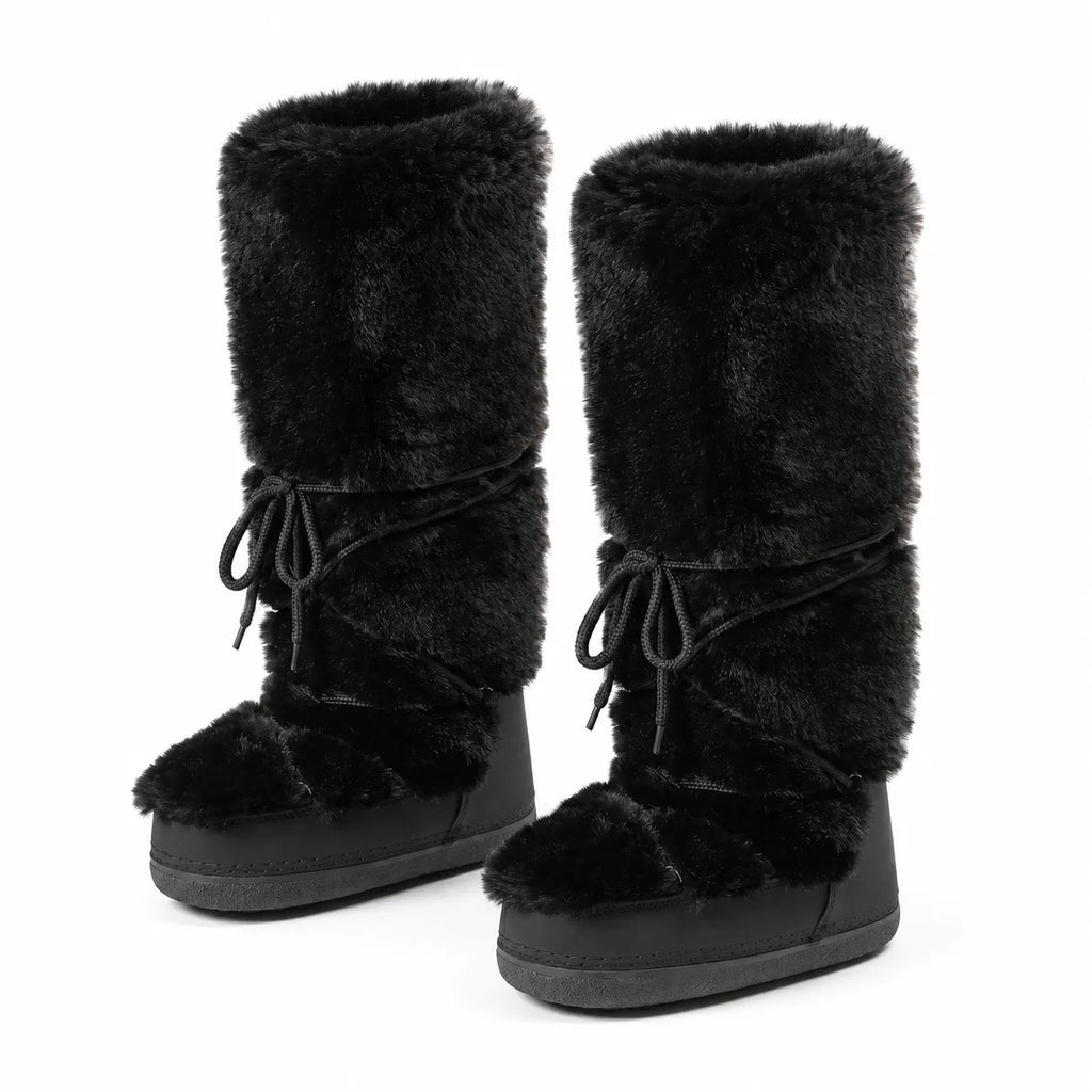 Deep Black Amorgos Knee-High Boots
