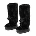 Deep Black Amorgos Knee-High Boots