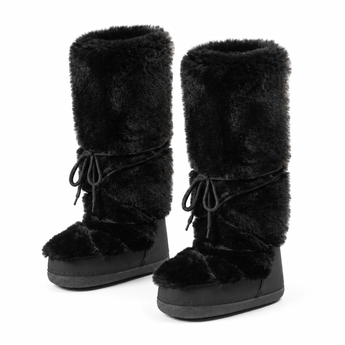 Deep Black Amorgos Knee-High Boots