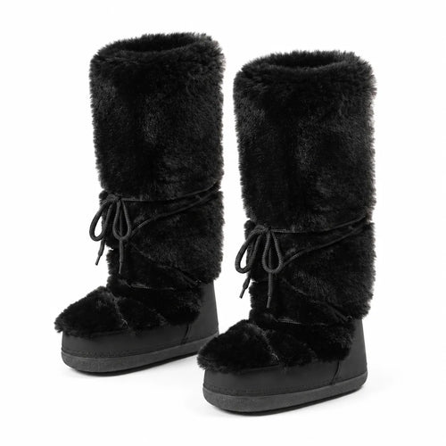 Deep Black Amorgos Knee-High Boots