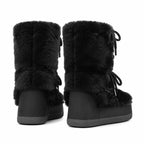 Deep Black Alonissos Mid-Calf Boots heel detail