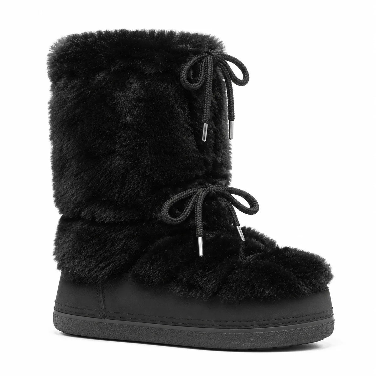 Deep Black Alonissos Mid-Calf Boots side view