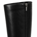 Deep Black Preveza Stiletto Boots close-up detail