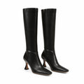 Deep Black Preveza Stiletto Boots