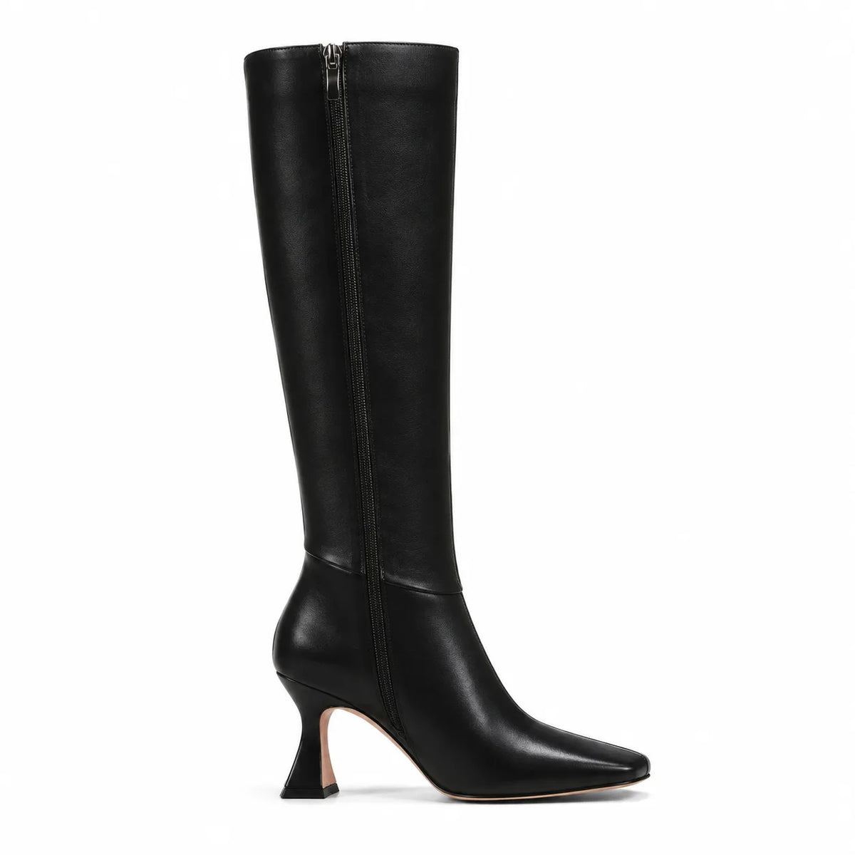 Deep Black Preveza Stiletto Boots side view