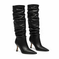 Deep Black Lefkada Thin-Heel Boots