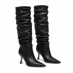 Deep Black Lefkada Thin-Heel Boots