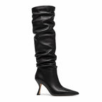 Deep Black Lefkada Thin-Heel Boots side view