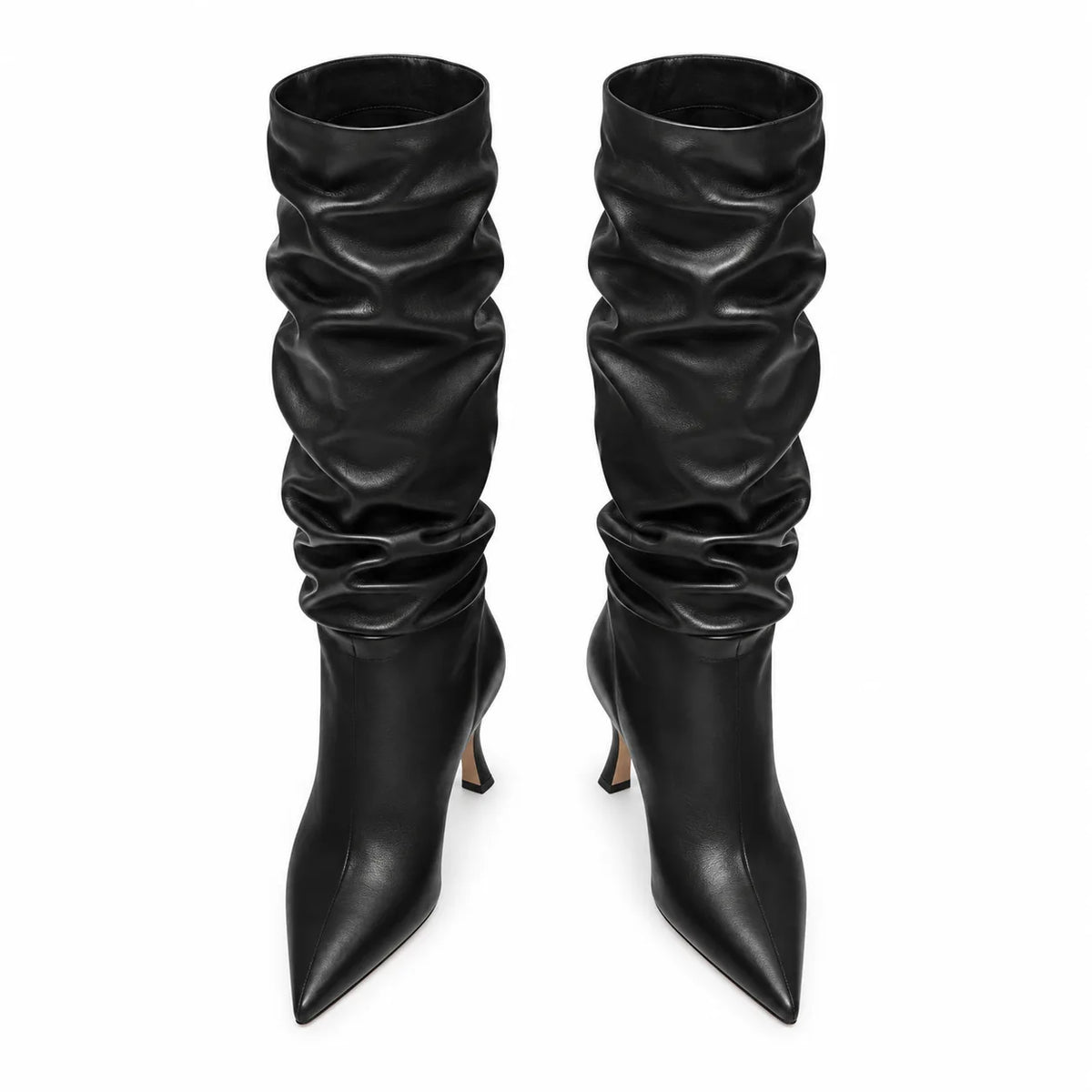 Deep Black Lefkada Thin-Heel Boots top view