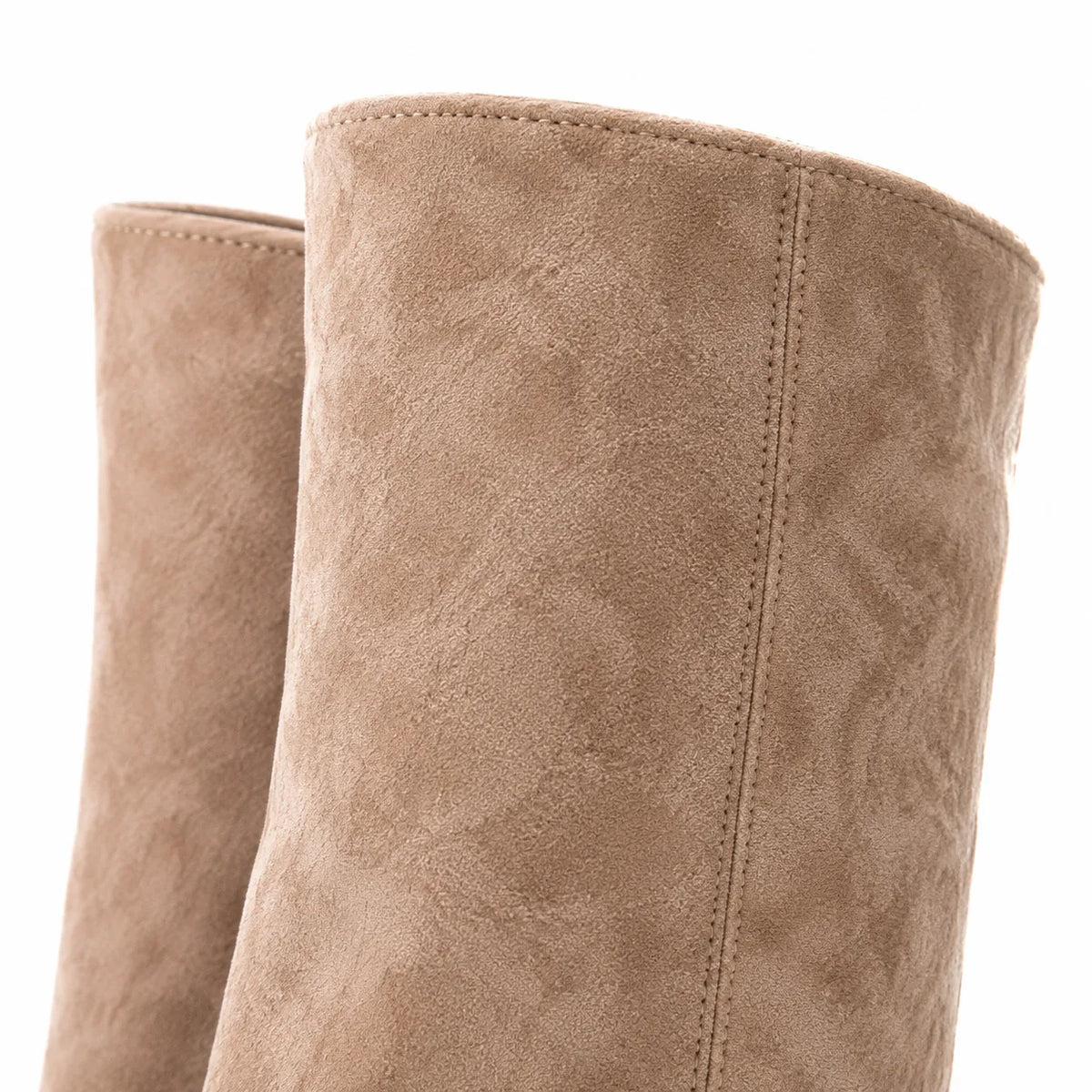 Apricot Suede Olhao Buckle Leather Boots close-up detail