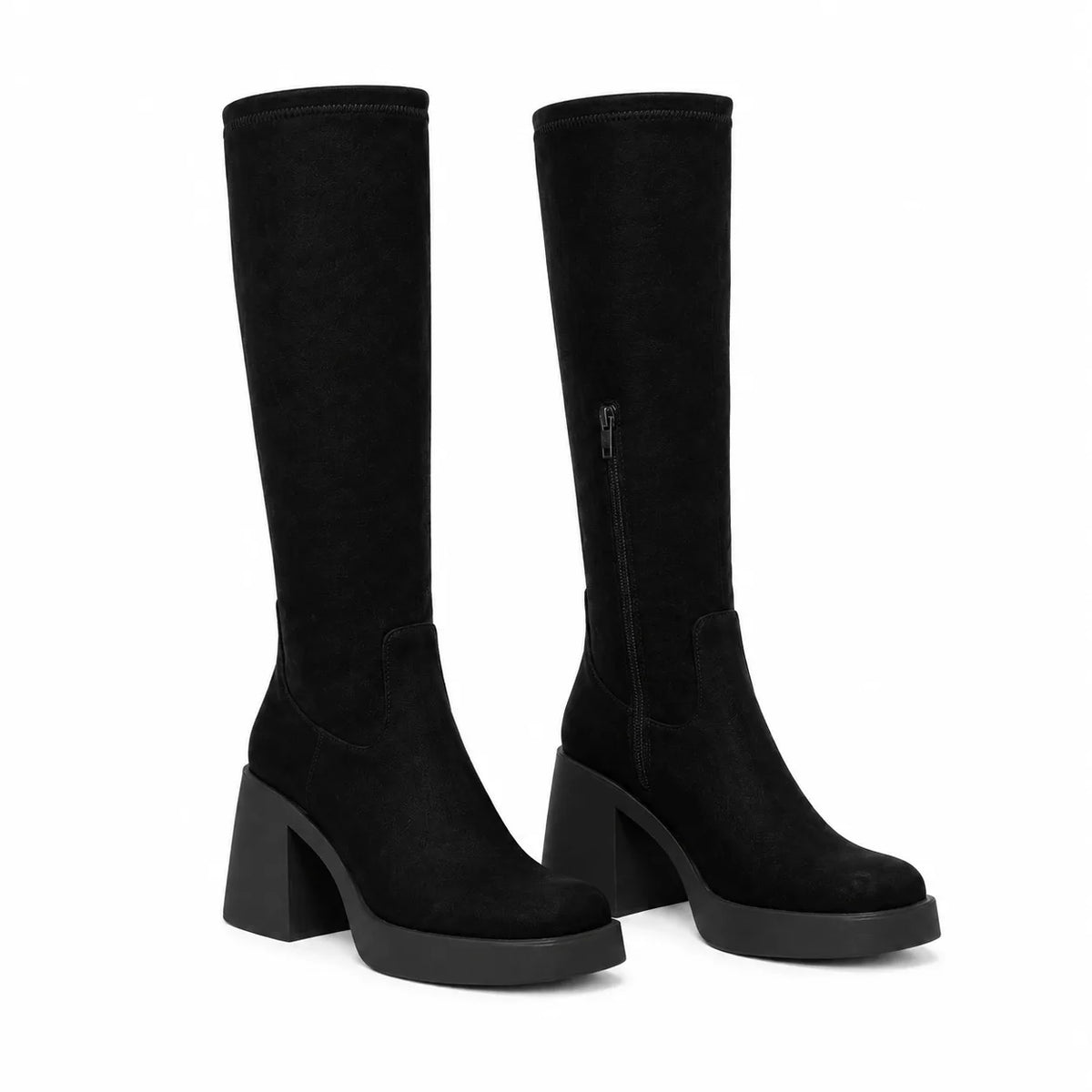 Black Suede Trancoso Platform Boots