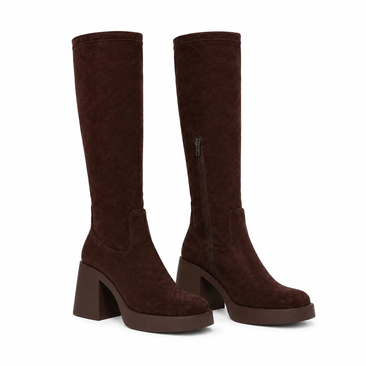 Chocolate Suede Trancoso Platform Boots