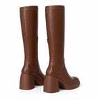 Rich Brown Trancoso Platform Boots heel detail