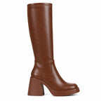 Rich Brown Trancoso Platform Boots side view