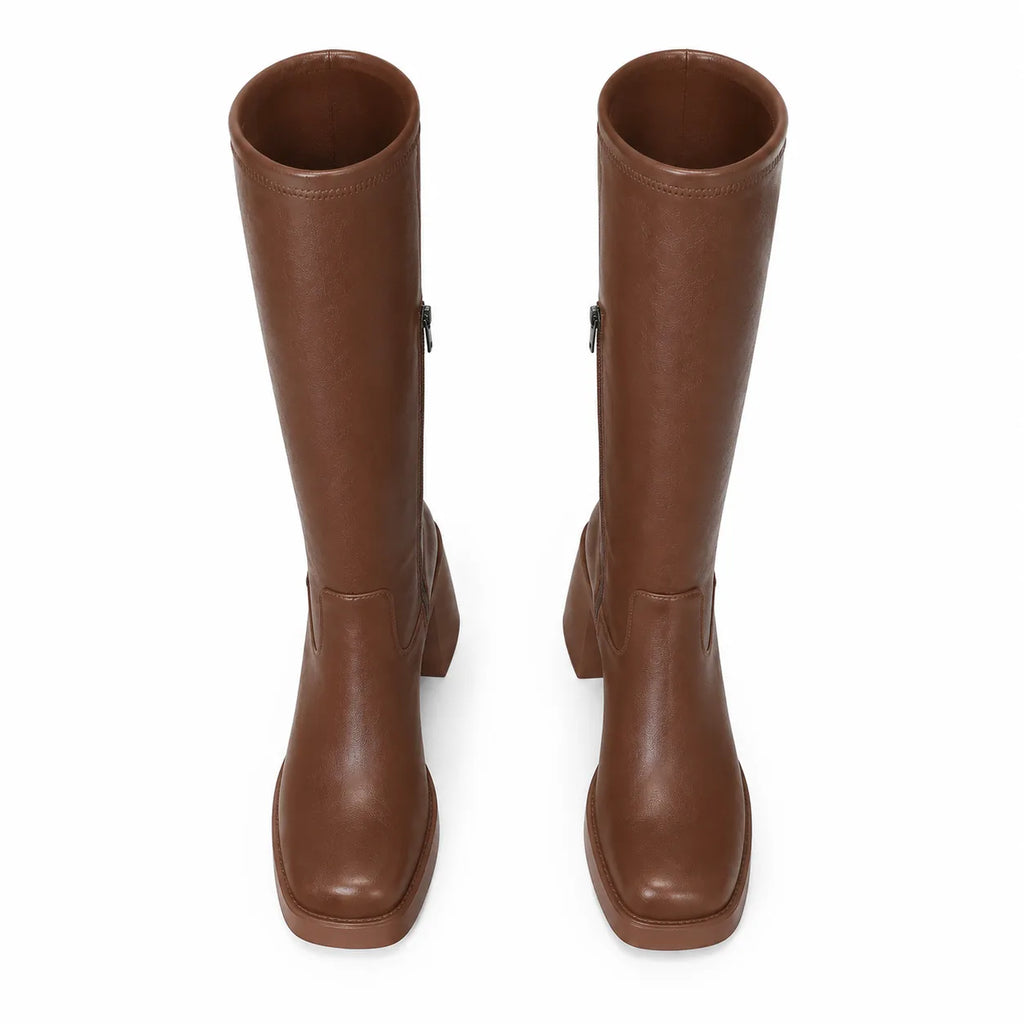 Rich Brown Trancoso Platform Boots top view