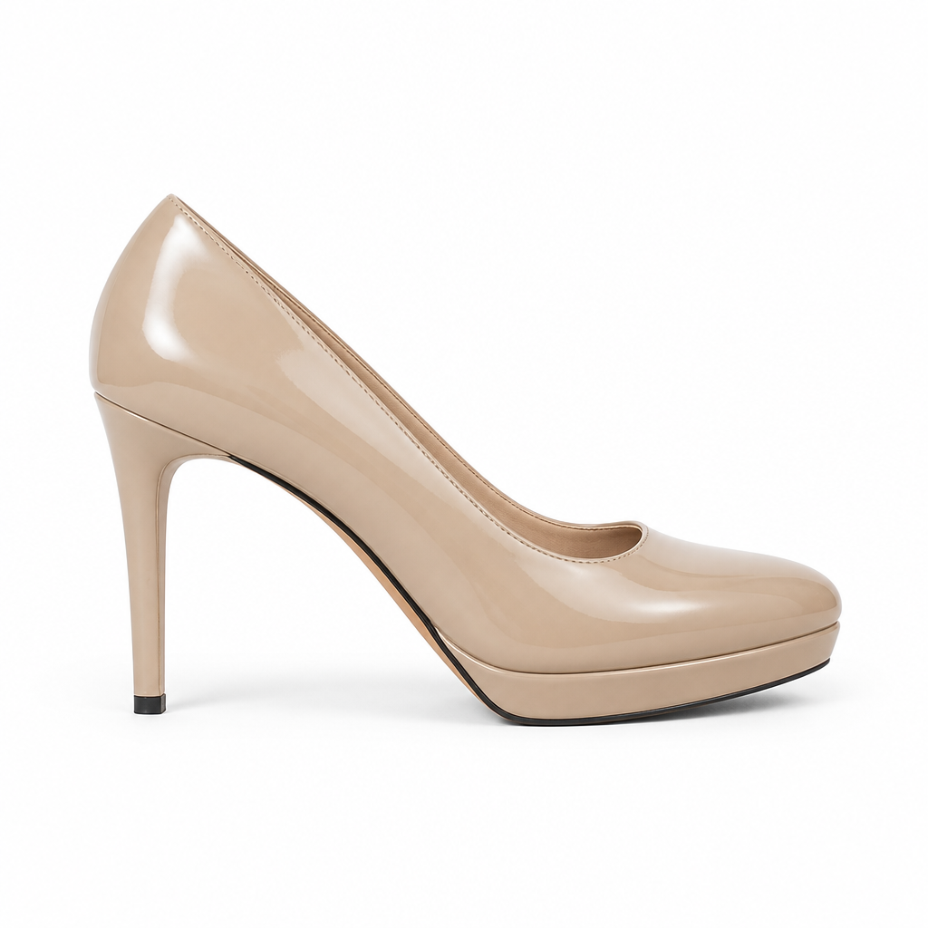 REBEL Patent Platform Stiletto Pumps - Side view