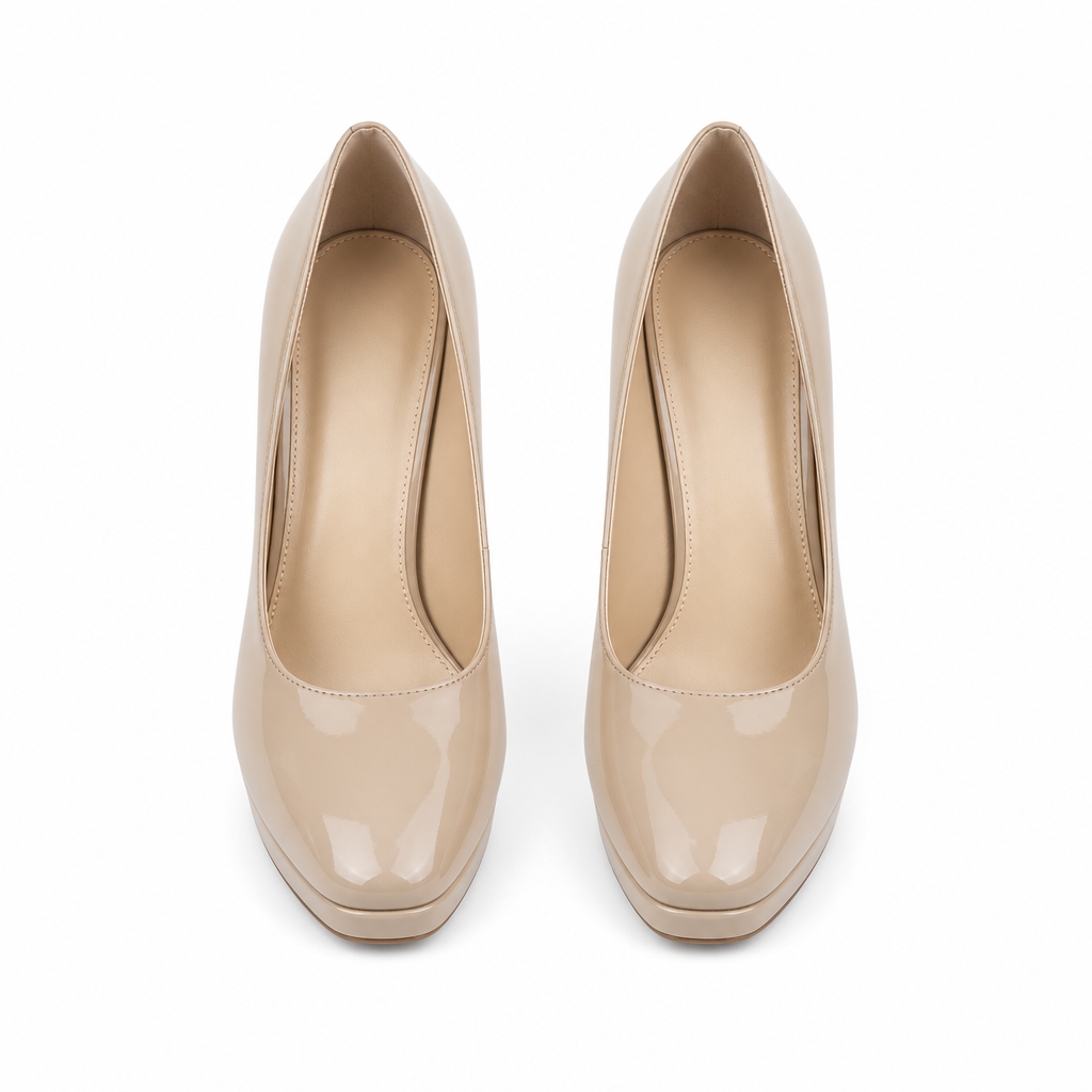 REBEL Patent Platform Stiletto Pumps - Top view