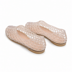 CRYSTAL Glitter Cage Jelly Flat - Heel view