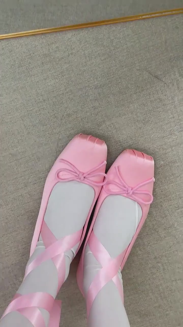 Brisighella ballet flats worn on foot
