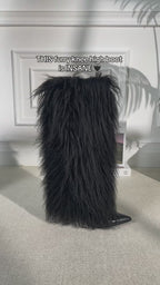 Biella black boots - on-foot view