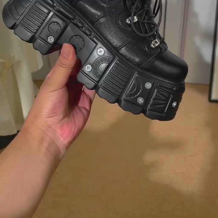 Folegandros Microfiber Platform Sneakers worn on foot